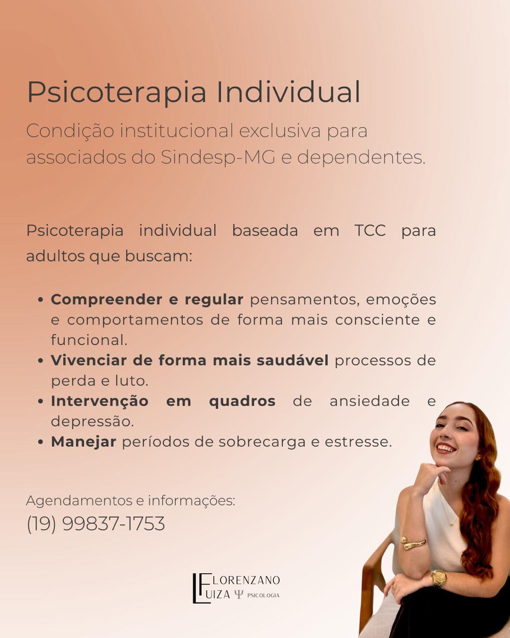 Psicóloga Luiza Florenzano